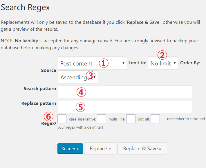 Search Regexによる置き換え手順3