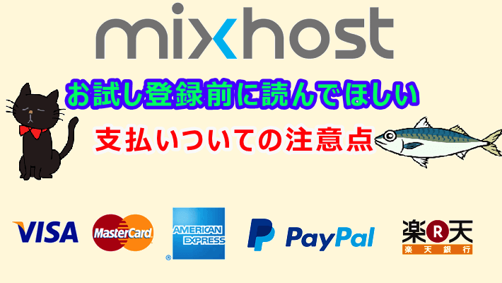 Mixhost支払い方法の注意点